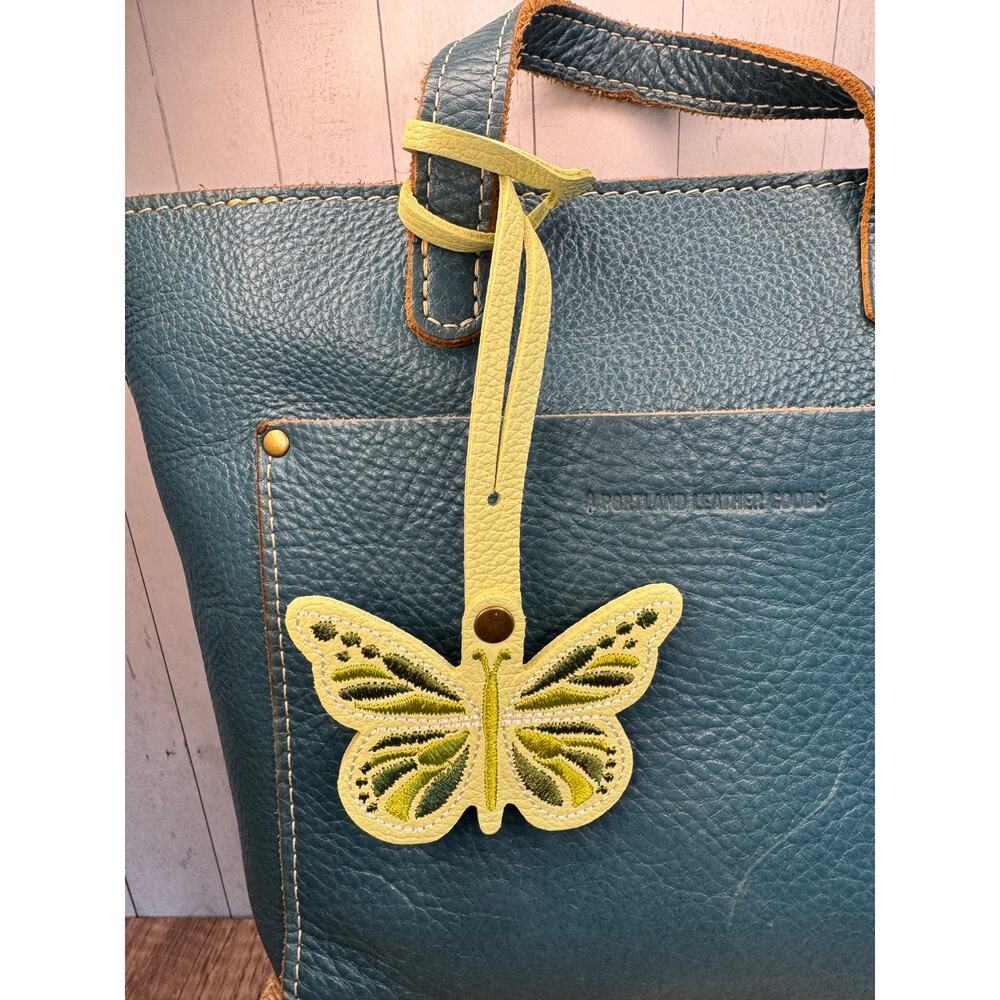 Portland Leather SHADOW LIME Green Butterfly Charm Monarca Charm NEW FAST SHIP